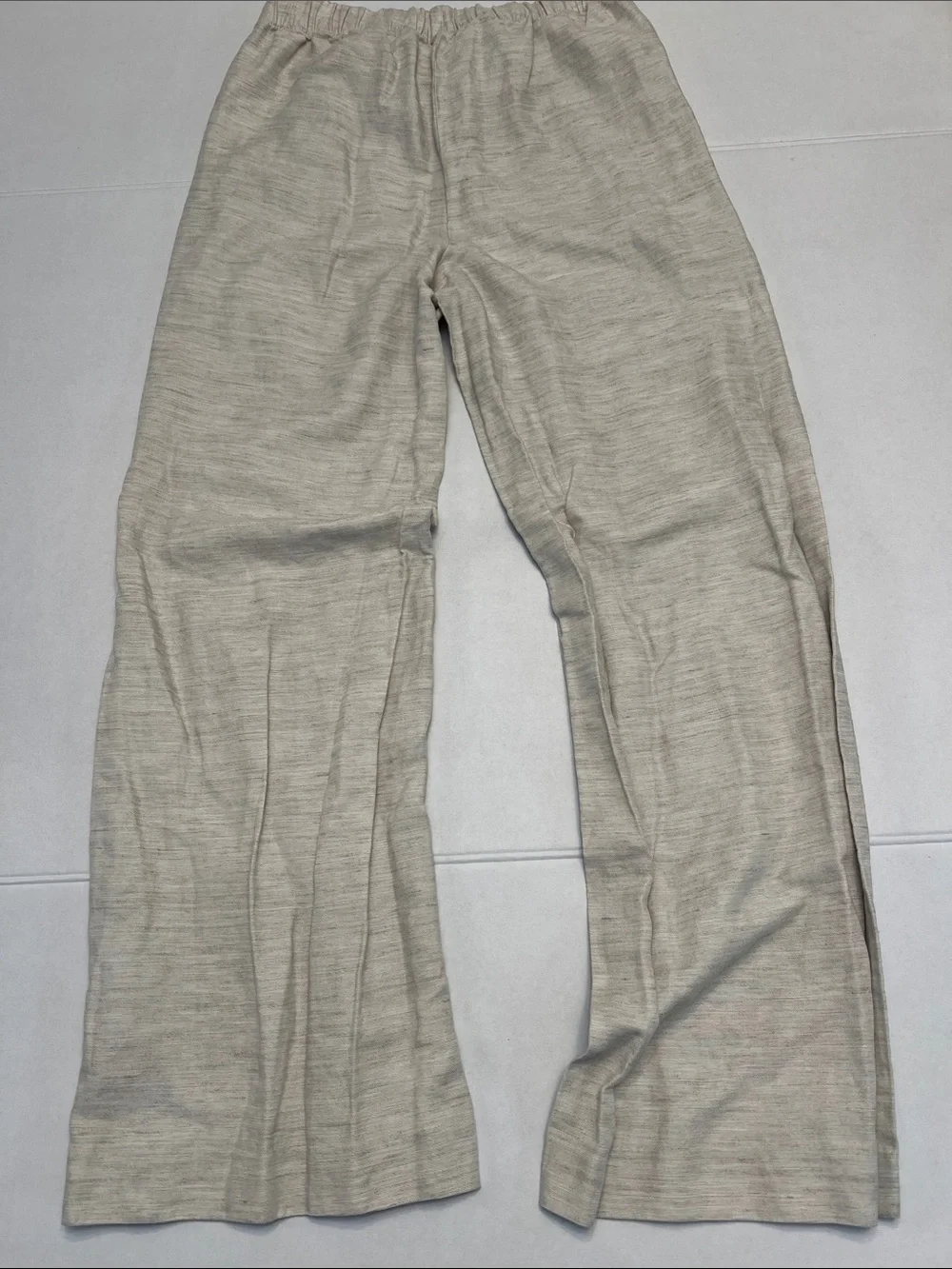 ARITZIA LINEN BLEND WIDE LEG PANTS TAN SIZE XS TALL